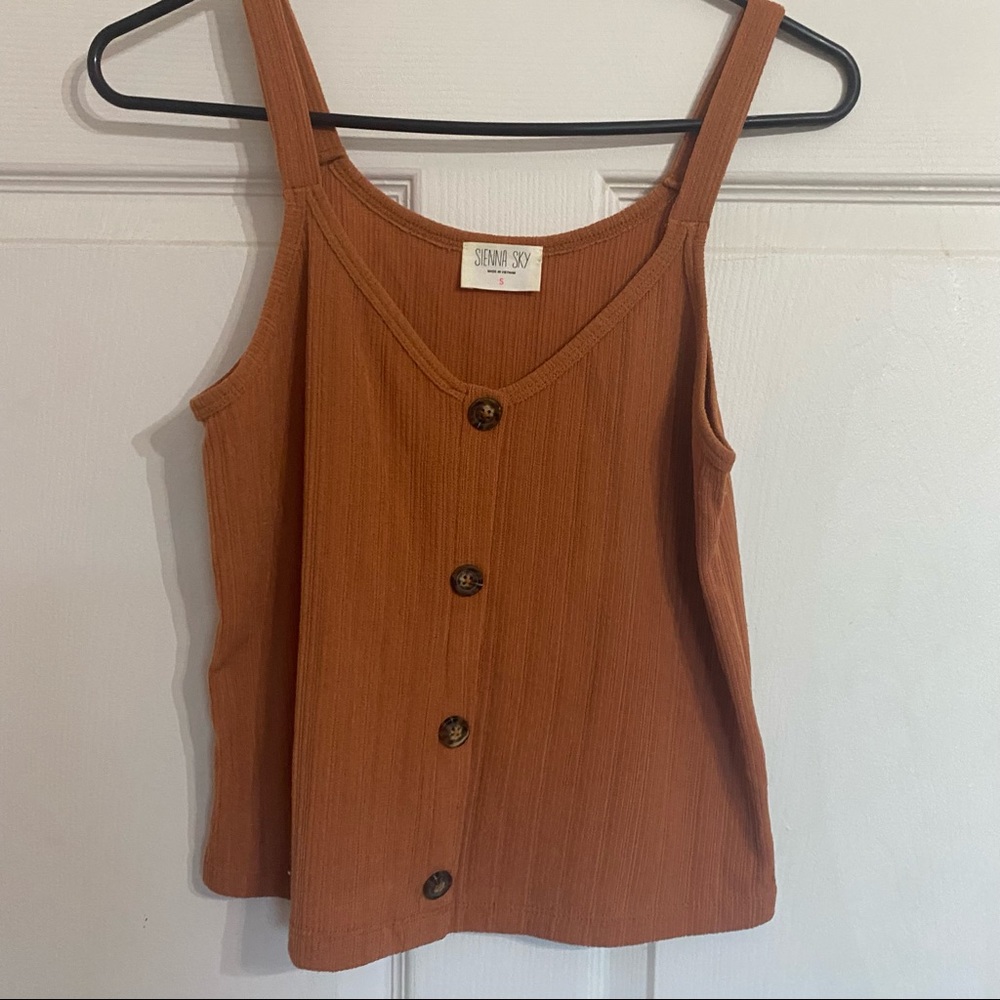 Tank Top with Button Detail